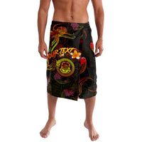 Tuvalu Lavalava Octopus Plumeria Polynesian Tattoo DT02 Black - Polynesian Pride