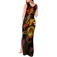 Tuvalu Tank Maxi Dress Octopus Plumeria Polynesian Tattoo DT02 - Polynesian Pride