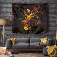 Tuvalu Tapestry Octopus Plumeria Polynesian Tattoo DT02 Black - Polynesian Pride