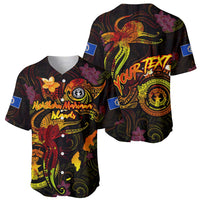 Northern Mariana Islands Baseball Jersey Octopus Plumeria Polynesian Tattoo DT02 - Polynesian Pride