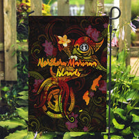 Northern Mariana Islands Garden Flag Octopus Plumeria Polynesian Tattoo DT02 Garden Flag Black - Polynesian Pride
