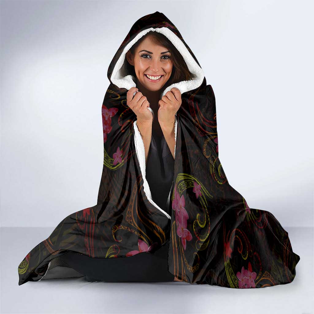 Northern Mariana Islands Hooded Blanket Octopus Plumeria Polynesian Tattoo DT02 - Polynesian Pride