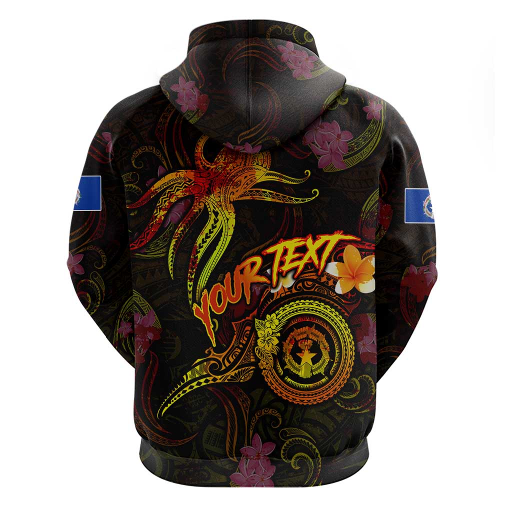 Northern Mariana Islands Hoodie Octopus Plumeria Polynesian Tattoo DT02 - Polynesian Pride