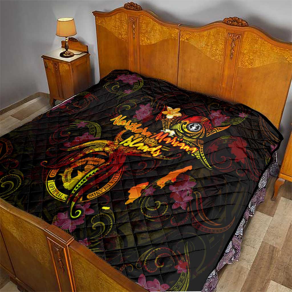 Northern Mariana Islands Quilt Octopus Plumeria Polynesian Tattoo DT02 - Polynesian Pride
