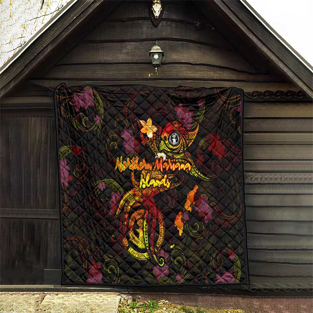 Northern Mariana Islands Quilt Octopus Plumeria Polynesian Tattoo DT02 - Polynesian Pride