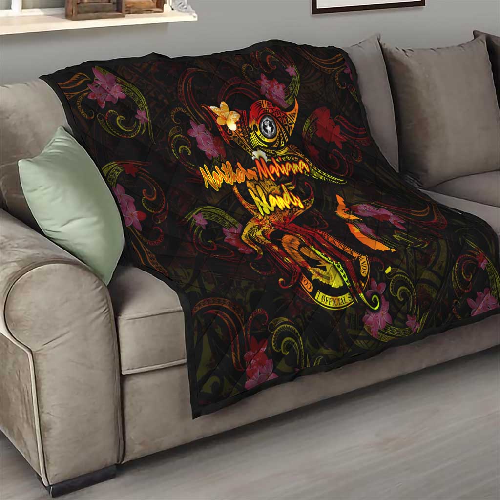 Northern Mariana Islands Quilt Octopus Plumeria Polynesian Tattoo DT02 - Polynesian Pride