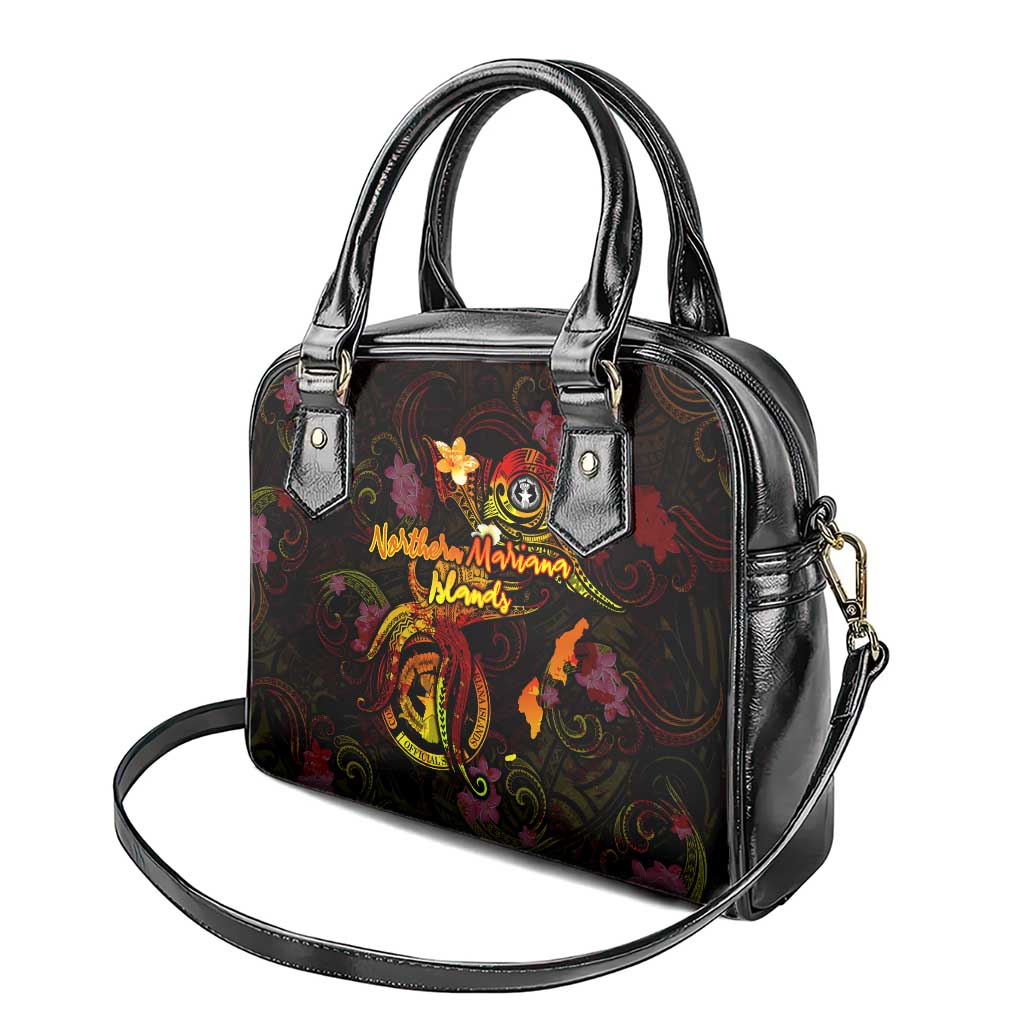 Northern Mariana Islands Shoulder Handbag Octopus Plumeria Polynesian Tattoo DT02 - Polynesian Pride