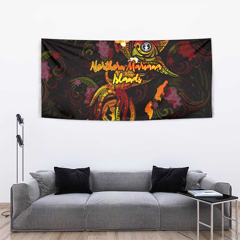 Northern Mariana Islands Tapestry Octopus Plumeria Polynesian Tattoo DT02 - Polynesian Pride