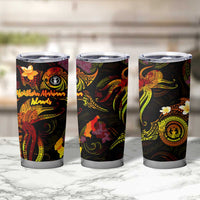 Northern Mariana Islands Tumbler Cup Octopus Plumeria Polynesian Tattoo DT02 - Polynesian Pride