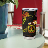 Northern Mariana Islands Tumbler Cup Octopus Plumeria Polynesian Tattoo DT02 - Polynesian Pride