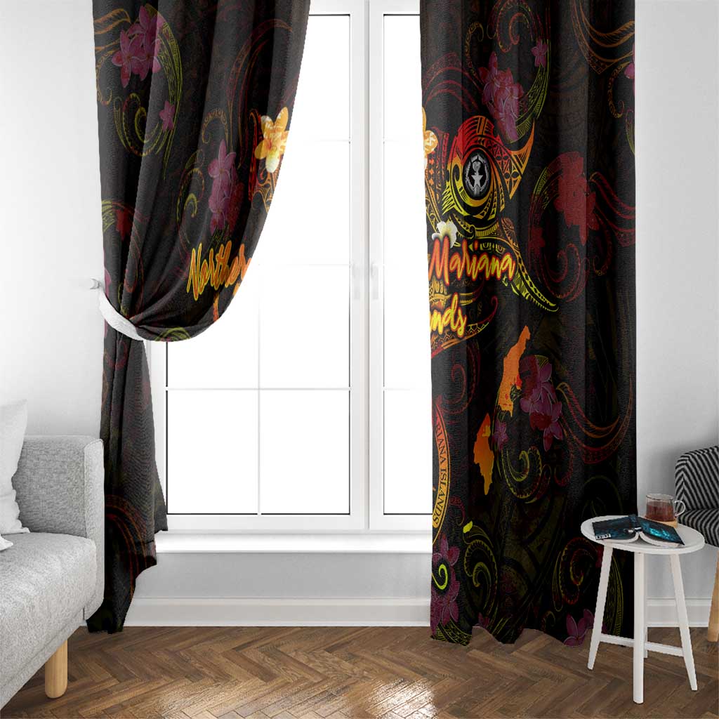 Northern Mariana Islands Window Curtain Octopus Plumeria Polynesian Tattoo DT02 - Polynesian Pride
