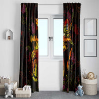 Northern Mariana Islands Window Curtain Octopus Plumeria Polynesian Tattoo DT02 - Polynesian Pride