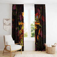 Northern Mariana Islands Window Curtain Octopus Plumeria Polynesian Tattoo DT02 - Polynesian Pride