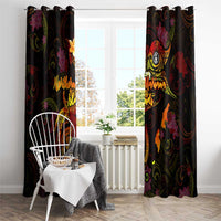 Northern Mariana Islands Window Curtain Octopus Plumeria Polynesian Tattoo DT02 - Polynesian Pride