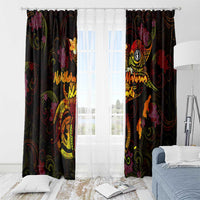 Northern Mariana Islands Window Curtain Octopus Plumeria Polynesian Tattoo DT02 - Polynesian Pride