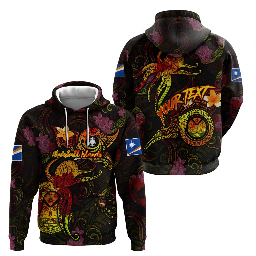 Marshall Islands Hoodie Octopus Plumeria Polynesian Tattoo DT02 - Polynesian Pride
