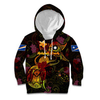 Marshall Islands Kid Hoodie Octopus Plumeria Polynesian Tattoo DT02 Hoodie Black - Polynesian Pride
