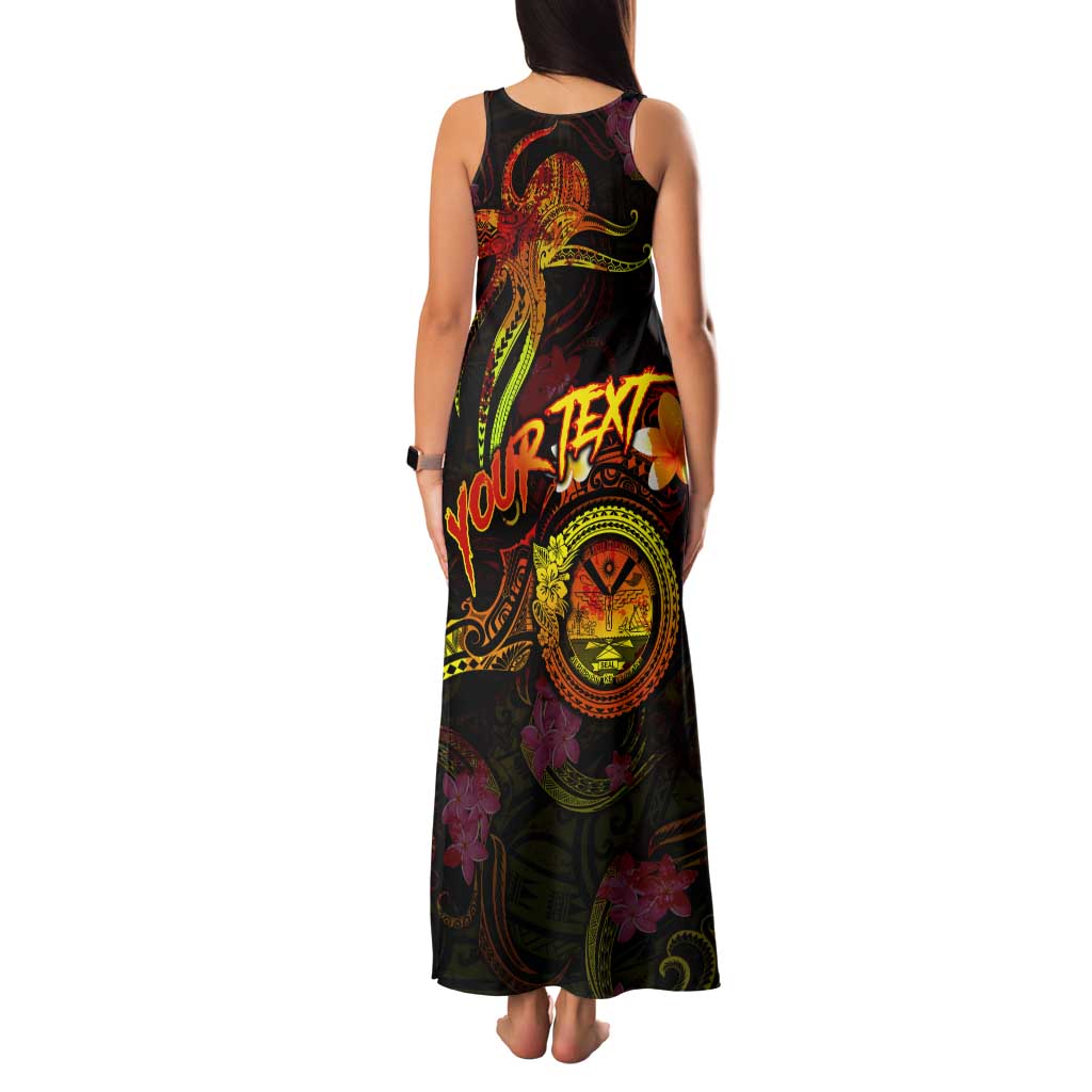 Marshall Islands Tank Maxi Dress Octopus Plumeria Polynesian Tattoo DT02 - Polynesian Pride