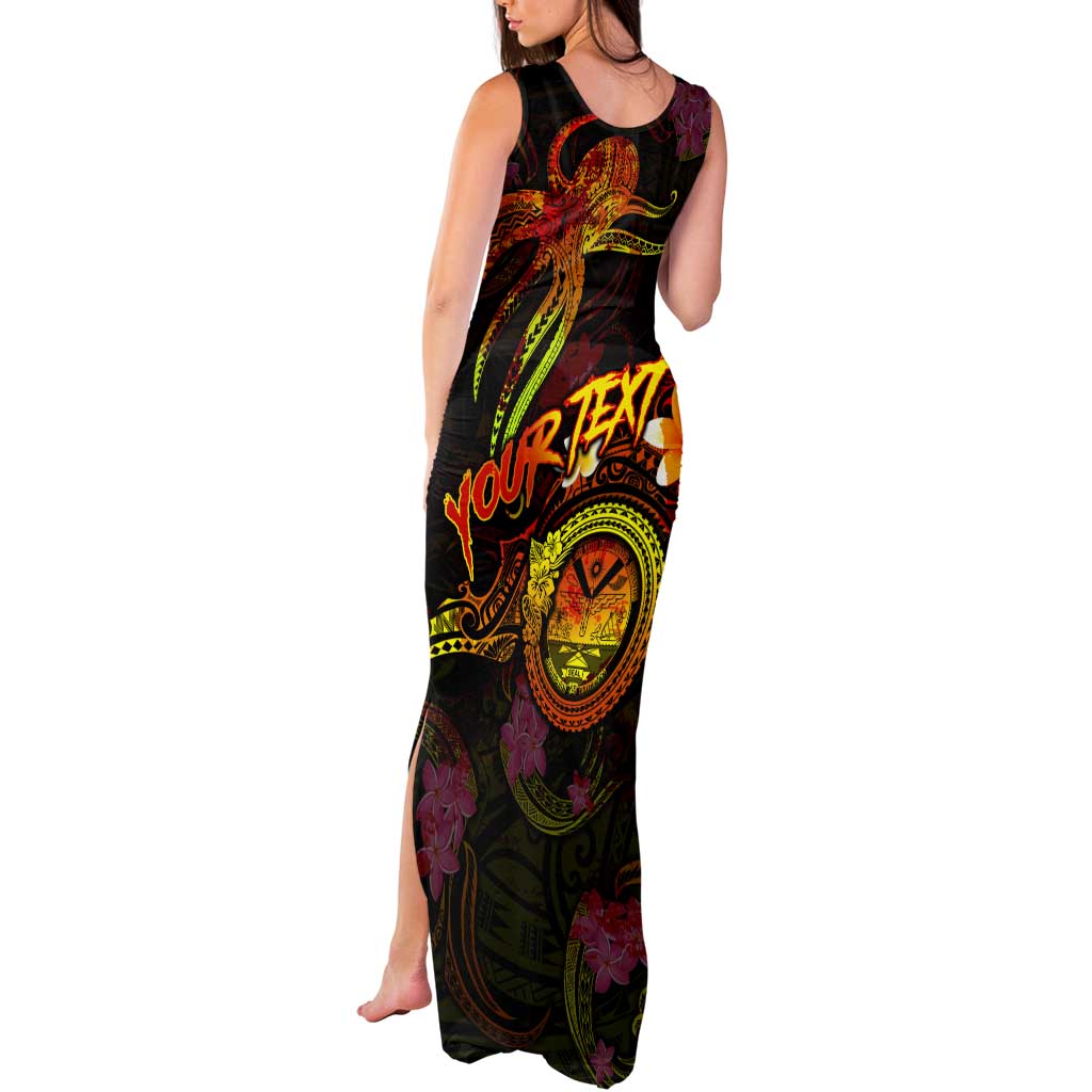 Marshall Islands Tank Maxi Dress Octopus Plumeria Polynesian Tattoo DT02 - Polynesian Pride