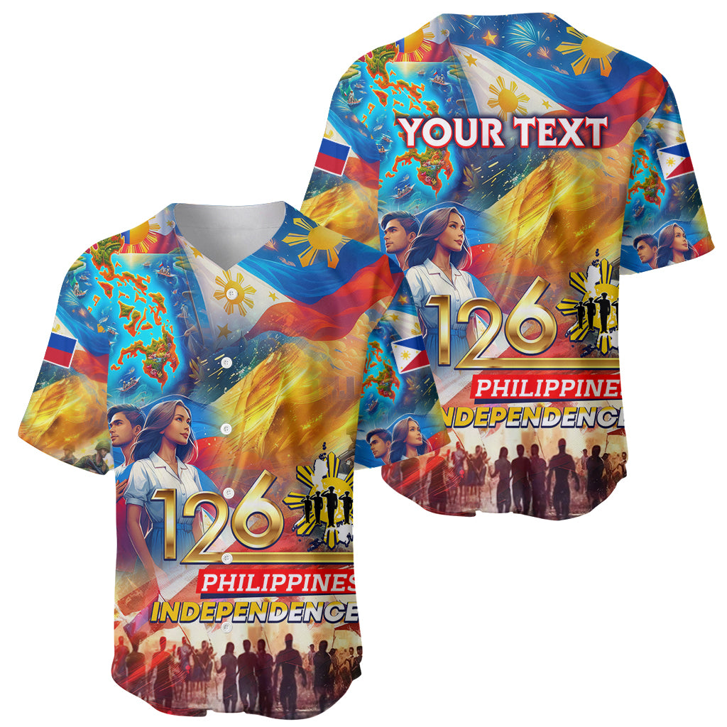 Custom The Philippines 126th Independence Anniversary Baseball Jersey Art Style DT02 - Polynesian Pride