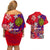 Personalized Philippines 12 June Independence Day Couples Matching Off Shoulder Short Dress and Hawaiian Shirt Polynesian Turtle Plumeria