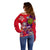 Personalized Philippines 12 June Independence Day Off Shoulder Sweater Polynesian Turtle Plumeria