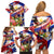 Personalized Philippines Independence Day Family Matching Off Shoulder Short Dress and Hawaiian Shirt Polynesia Filipinas Eagle Hibiscus