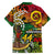 Personalised Vanuatu 44th Independence Anniversary Family Matching Off The Shoulder Long Sleeve Dress and Hawaiian Shirt Melanesian Pattern Reggae