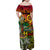 Personalised Vanuatu 44th Independence Anniversary Family Matching Off Shoulder Maxi Dress and Hawaiian Shirt Melanesian Pattern Reggae