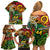 Personalised Vanuatu 44th Independence Anniversary Family Matching Off Shoulder Short Dress and Hawaiian Shirt Melanesian Pattern Reggae