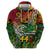 Personalised Vanuatu 44th Independence Anniversary Hoodie Melanesian Pattern Reggae