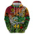 Personalised Vanuatu 44th Independence Anniversary Hoodie Melanesian Pattern Reggae