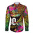 Personalised Vanuatu Independence Day 30 July Long Sleeve Button Shirt Hibiscus Polynesian Pattern