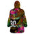 Personalised Vanuatu Independence Day 30 July Wearable Blanket Hoodie Hibiscus Polynesian Pattern