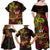 Custom Vanuatu 44th Independence Anniversary Family Matching Off Shoulder Maxi Dress and Hawaiian Shirt Flower Melanesian Namele Turtle