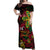 Custom Vanuatu 44th Independence Anniversary Off Shoulder Maxi Dress Flower Melanesian Namele Turtle