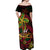 Custom Vanuatu 44th Independence Anniversary Off Shoulder Maxi Dress Flower Melanesian Namele Turtle