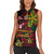 Custom Vanuatu 44th Independence Anniversary Women Sleeveless Polo Shirt Flower Melanesian Namele Turtle