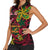 Custom Vanuatu 44th Independence Anniversary Women Sleeveless Polo Shirt Flower Melanesian Namele Turtle