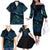 Sea Animal Polynesia Family Matching Off The Shoulder Long Sleeve Dress and Hawaiian Shirt Polynesian Pattern