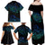 Sea Animal Polynesia Family Matching Off Shoulder Maxi Dress and Hawaiian Shirt Polynesian Pattern