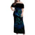 Sea Animal Polynesia Family Matching Off Shoulder Maxi Dress and Hawaiian Shirt Polynesian Pattern