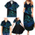 Sea Animal Polynesia Family Matching Summer Maxi Dress and Hawaiian Shirt Polynesian Pattern