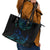 Sea Animal Polynesia Leather Tote Bag Polynesian Pattern