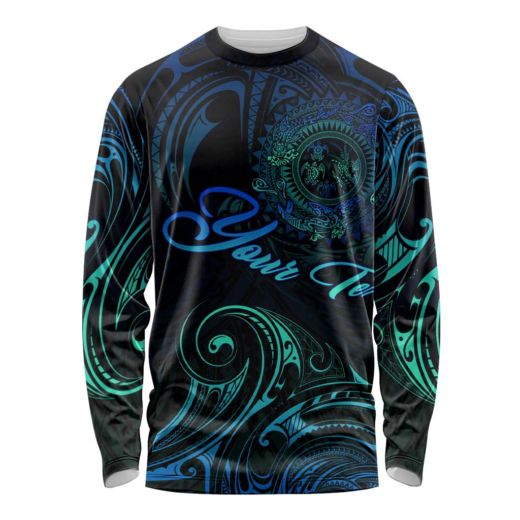 Sea Animal Polynesia Long Sleeve Shirt Polynesian Pattern DT02 Unisex Black - Polynesian Pride