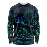 Sea Animal Polynesia Long Sleeve Shirt Polynesian Pattern DT02 Unisex Black - Polynesian Pride
