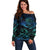 Sea Animal Polynesia Off Shoulder Sweater Polynesian Pattern