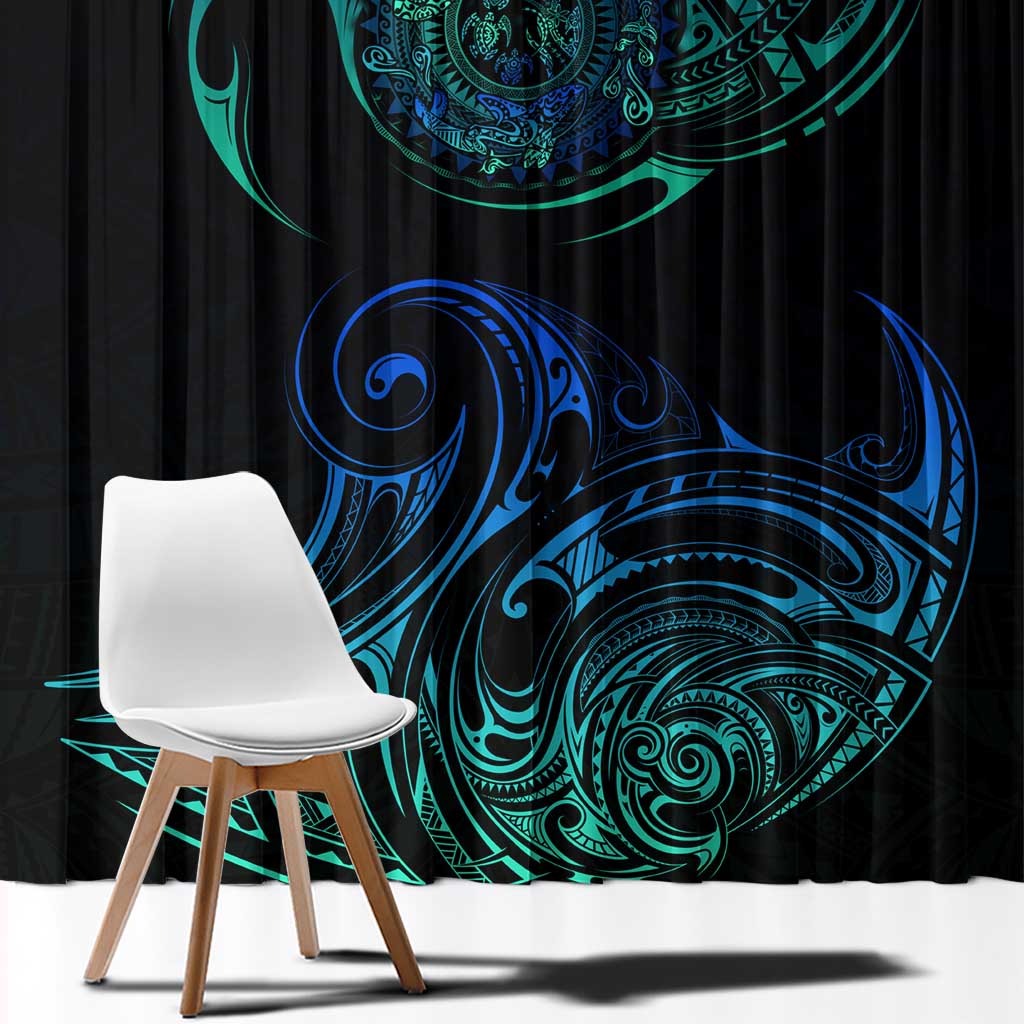Sea Animal Polynesia Window Curtain Polynesian Pattern DT02 - Polynesian Pride