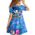 Aloha Hawaii Family Matching Summer Maxi Dress and Hawaiian Shirt Dolphins and Fish Hook Hibiscus