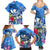 Aloha Hawaii Family Matching Summer Maxi Dress and Hawaiian Shirt Dolphins and Fish Hook Hibiscus